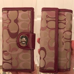 Purple & Tan Coach Wallet